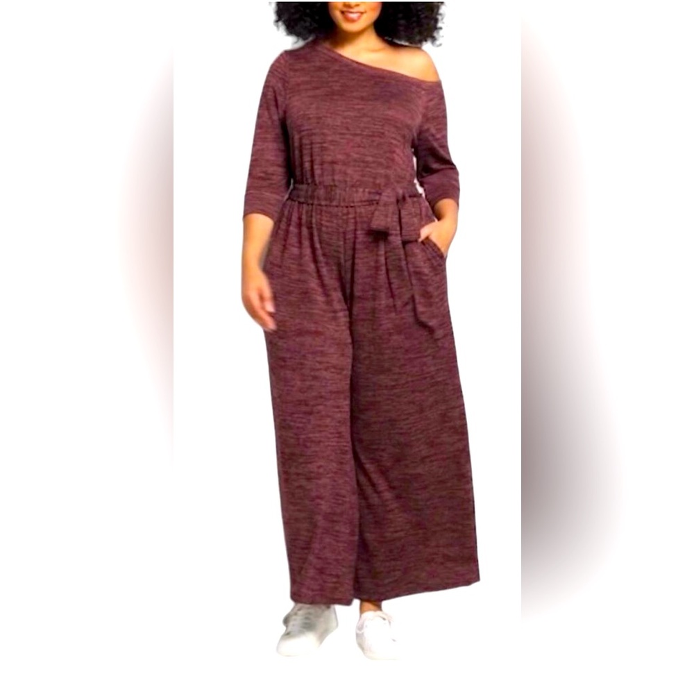 Lane Bryant Purple Hacci Jumpsuit 22/24